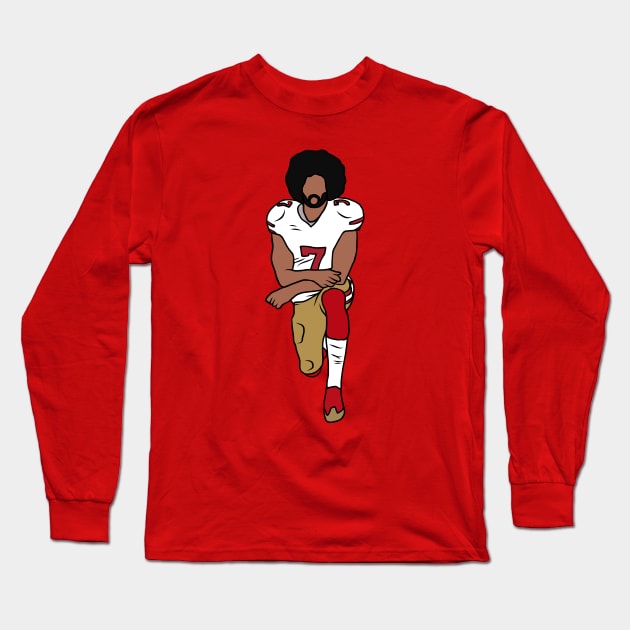 Colin Kaepernick Kneel Long Sleeve T-Shirt by rattraptees